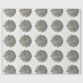 紙きらきら光るロカビリースターバストヴィンテージブローチ ラッピングペーパー (フラット)