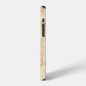 紙くずのような質感の古新聞の背景 iPhoneケース (左側面)