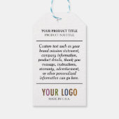 紙つるラベルとString & カスタム Company Logo ギフトタグ (裏面)