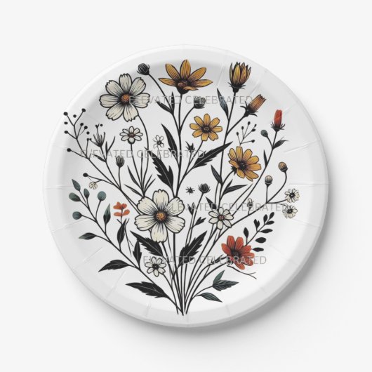 紙とパーティープレート ペーパープレート (正面)