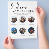 紙どこで彼らは結婚式のパーティーのゲーム チラシ (手)