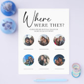 紙どこで彼らは結婚式のパーティーのゲーム チラシ (シングル)