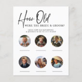 紙どのように歳だった新郎新婦披露宴ゲーム (正面)