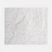 紙にしわが寄った白いかわいいテクスチャ フリースブランケット (正面(横))