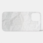 紙にしわが寄った白いかわいいテクスチャ Case-Mate iPhoneケース (裏面 (横))