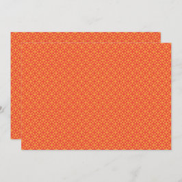 紙にオレンジの模様を入れ、再 サンキューカード