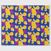 紙にレモンとピンクのを包葉む ラッピングペーパー (フラット)