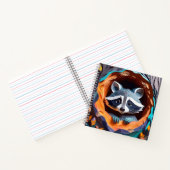 紙のアート 赤ちゃんアライグマの木 3D ノートブック (内部)