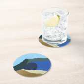 紙のコースター色のMt Tamalpais 絵画's ラウンドペーパーコースター (インサイチュ)