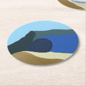 紙のコースター色のMt Tamalpais 絵画's ラウンドペーパーコースター (アングル)