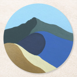 紙のコースター色のMt Tamalpais 絵画's ラウンドペーパーコースター