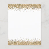 紙のゴールドグリッター スウィート16 パーティー招待状 チラシ (裏面)