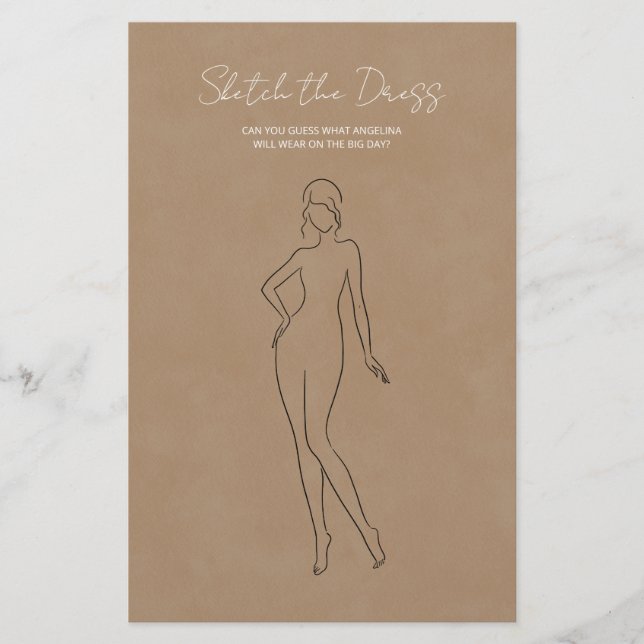 紙のシーズはゲーム"のドレスをスケッチ"。 (正面)