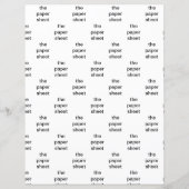 紙のシート (裏面)