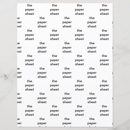 紙のシート (裏面)