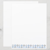 紙のシート - 青と灰色の象 (正面/裏面)