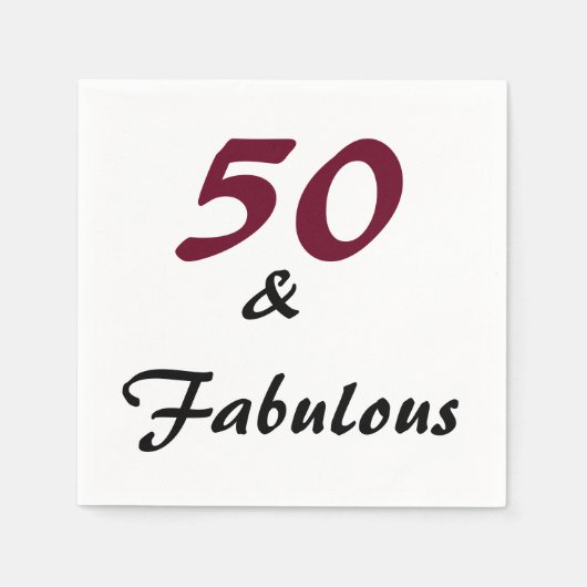 紙のセルビア人50歳 スタンダードカクテルナプキン (正面)