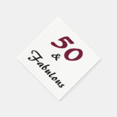 紙のセルビア人50歳 スタンダードカクテルナプキン (角)