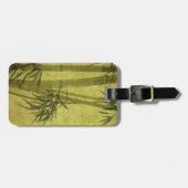 紙のタケの枝のシルエット ラゲッジタグ (正面横)