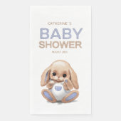 紙のナプキンかわいいバニーの赤ちゃんシャワー。 (正面)