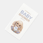 紙のナプキンかわいいバニーの赤ちゃんシャワー。 (コーナー)