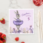 紙のナプキンかわいいバレリーナbunny. スタンダードランチョンナプキン (インサイチュ)