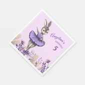 紙のナプキンかわいいバレリーナbunny. スタンダードランチョンナプキン (角)