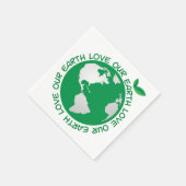 紙のナプキンで地球を愛する スタンダードカクテルナプキン (角)