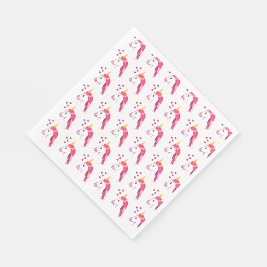 紙のナプキンにユニコーンで休日 スタンダードランチョンナプキン (角)