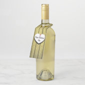 紙のハート 手書きスクリプト ラスティック ボトルネックタグ (アングル)