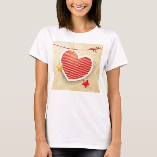 紙のハート Tシャツ (正面)