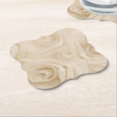 紙のバラ セピア ペーパーコースター (アングル)