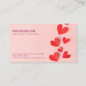 紙のバレンタインハート 名刺 (裏面)