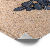 紙のポスターツリーの生命の石の石ビーチ ポスター (角)