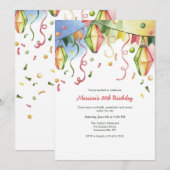 紙のランタン 誘いの手紙 招待状 (正面/裏面)