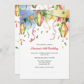 紙のランタン 誘導 招待状 (正面/裏面)