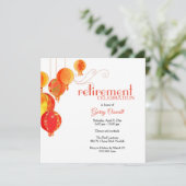 紙のランタン 退職パーティー 招待状 (スタンド正面)