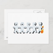 紙の人々が燃えている ポストカード (正面/裏面)