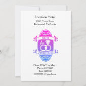 紙の伝統的な結婚1周年 招待状 (裏面)