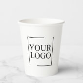 紙の使い捨てカスタムコーヒーロゴ付きコーヒーカップ 紙コップ (正面)