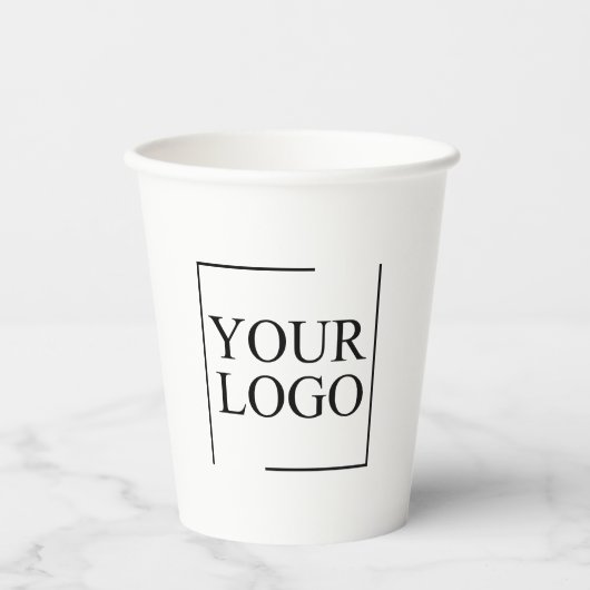 紙の使い捨てカスタムコーヒーロゴ付きコーヒーカップ 紙コップ (正面)