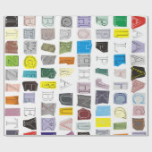 紙の切り取られるアルファベット ラッピングペーパー (フラット)