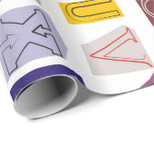 紙の切り取られるアルファベット ラッピングペーパー (ロールコーナー)