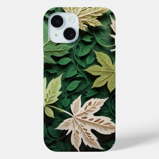 紙の切り葉のパターン – 自然 – エレガンスインスパイアス Case-Mate iPhoneケース (裏面)