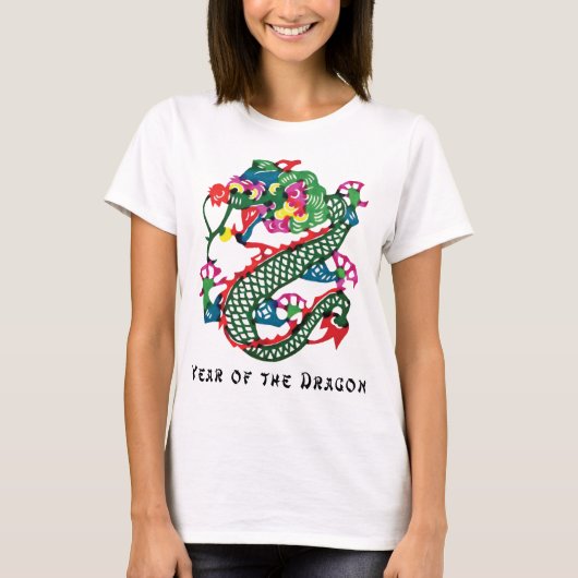 紙の切口の辰年のTシャツ Tシャツ (正面)