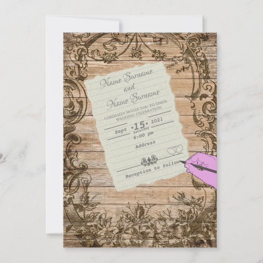 紙の手 招待状 (正面)