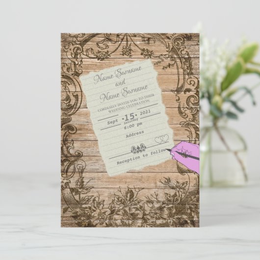 紙の手 招待状 (スタンド正面)