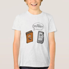 紙の本 vs 電子書籍 トライブレンドTシャツ