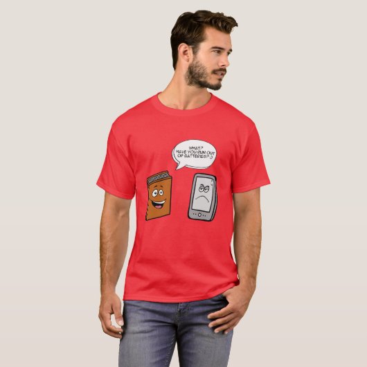 紙の本 vs 電子書籍 tシャツ (正面フル)