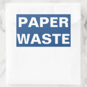 紙の無駄表示 長方形シール (バッグ)